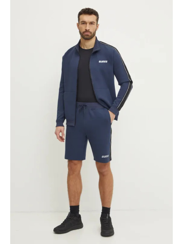 Guess Jeans Moške modre kratke hlače s stranskim logotipom Guess jeans