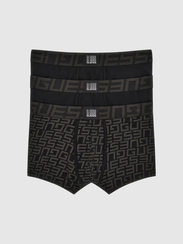 Guess Jeans Moške črne boksarice s tiskom 3-Pack k6yw0 Guess jeans