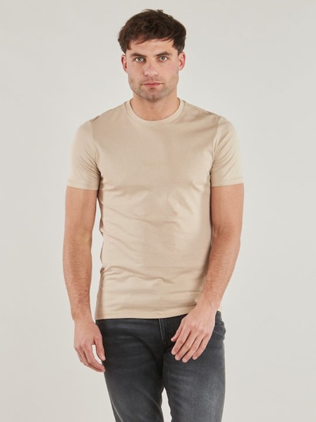 Guess Jeans Moška bež slim fit majica G1DR Guess jeans