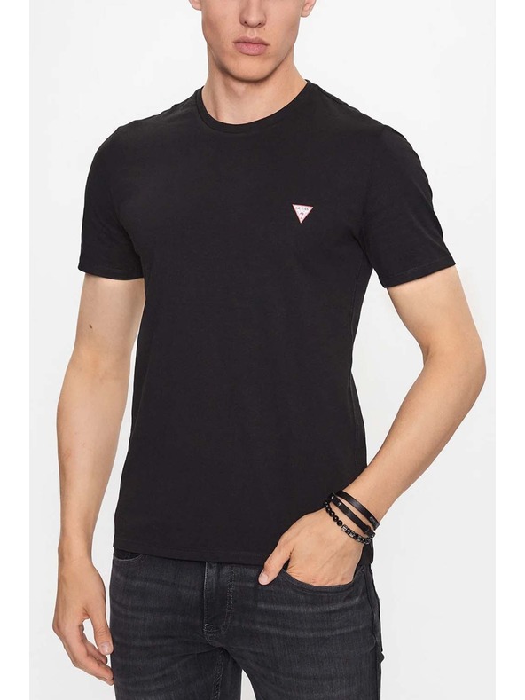 Guess Jeans Moška črna slim fit majica Core jblk Guess jeans