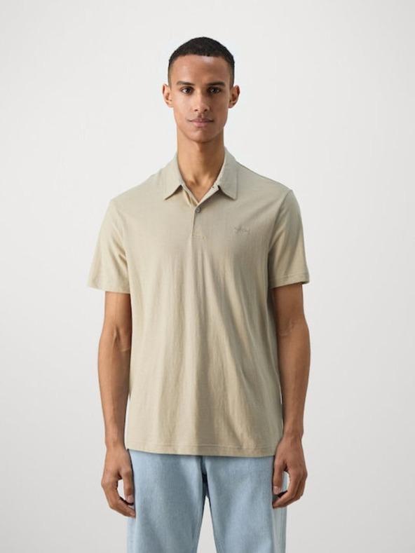 Guess Jeans Moška bež polo majica Guess Jeans Beige Blanco