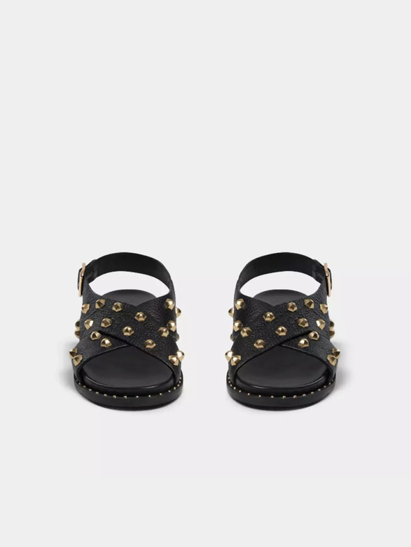 Sofie Schnoor Črne ženske usnjene sandale Sofie Schnoor