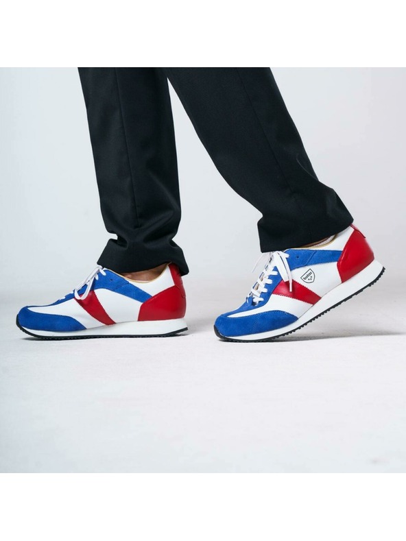 BOTAS *** Ženske usnjene superge / čevlji belo-modro-rdeči Botas Authentic Tricolor