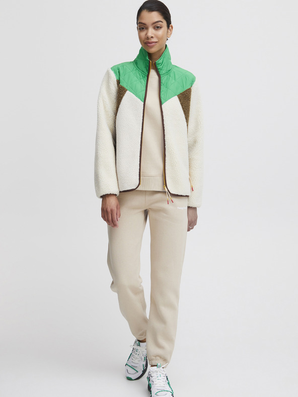 The Jogg Concept Krem in zelena ženska jakna The Jogg Concept