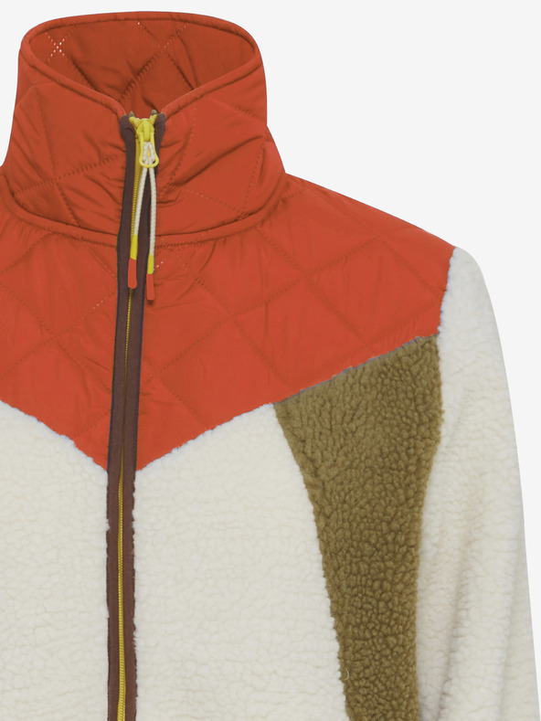 The Jogg Concept Krem in rdeča ženska jakna The Jogg Concept