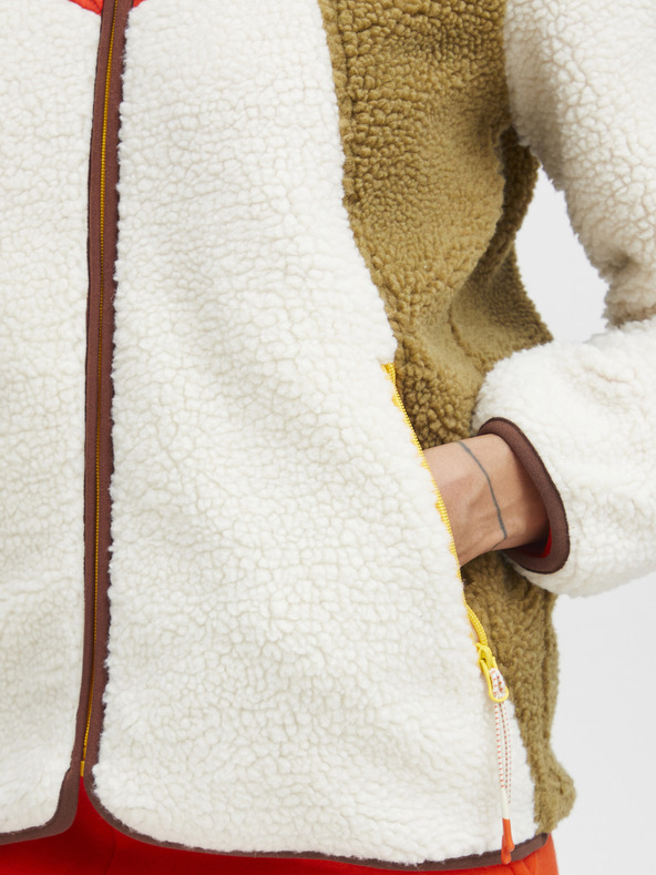 The Jogg Concept Krem in rdeča ženska jakna The Jogg Concept