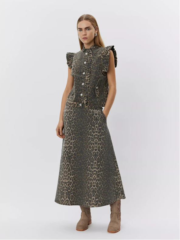 Sofie Schnoor Rjava ženska vzorčasta jopica Sofie Schnoor