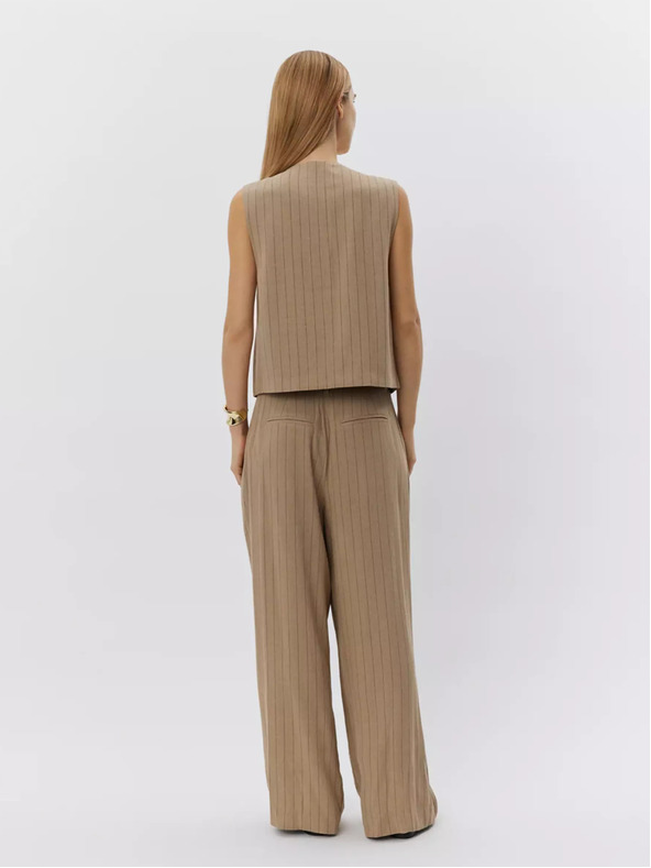 Sofie Schnoor Rjav ženski črtast telovnik Sofie Schnoor