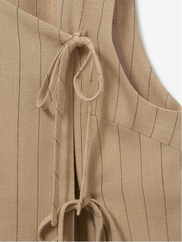 Sofie Schnoor Rjav ženski črtast telovnik Sofie Schnoor