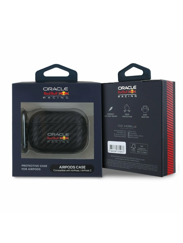 Oracle Red Bull Racing Red Bull PU karbonski ovitek za AirPods Pro 2 črn