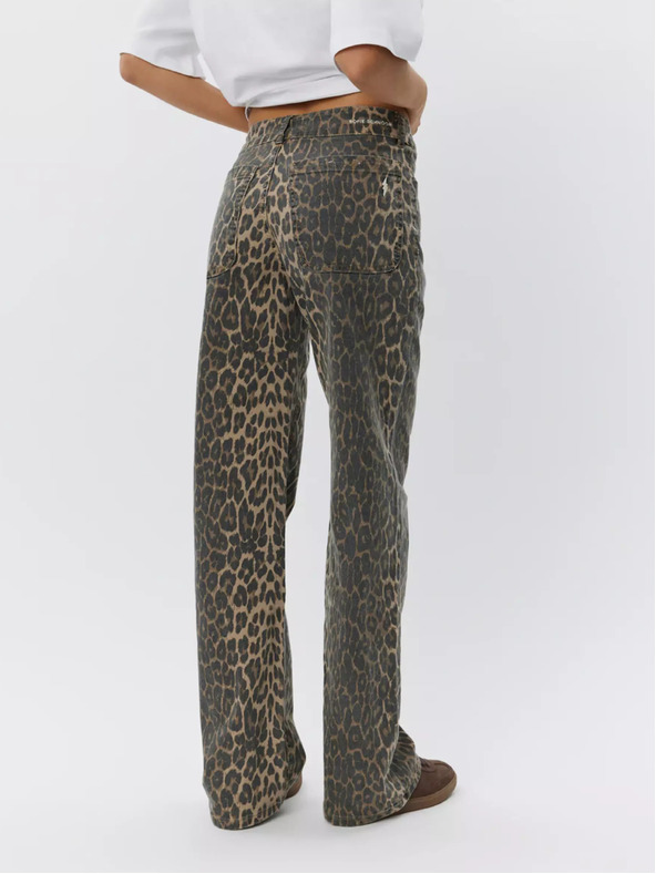 Sofie Schnoor Rjave ženske vzorčaste vrečaste hlače Sofie Schnoor