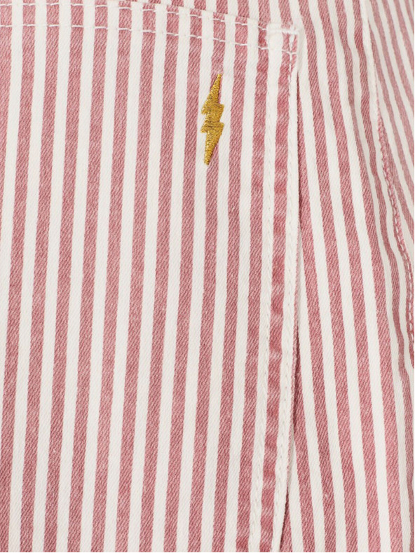 Sofie Schnoor Belo-rdeče črtaste vrečaste ženske hlače Sofie Schnoor