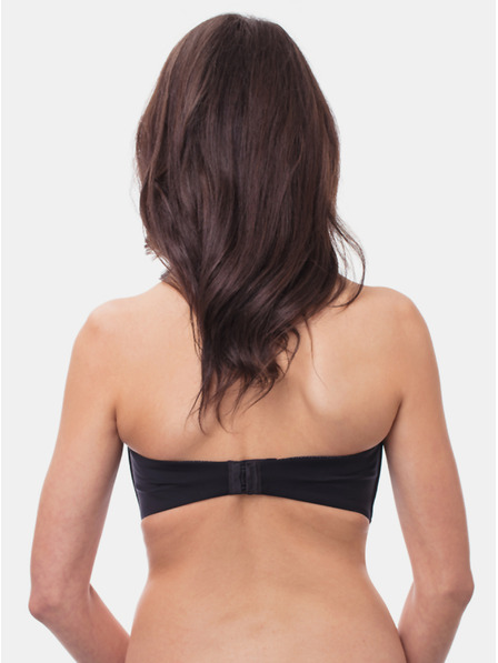 Wonderbra Črni damski modrc brez naramnic Wonderbra ULTIMATE STRAPLESS MODRC