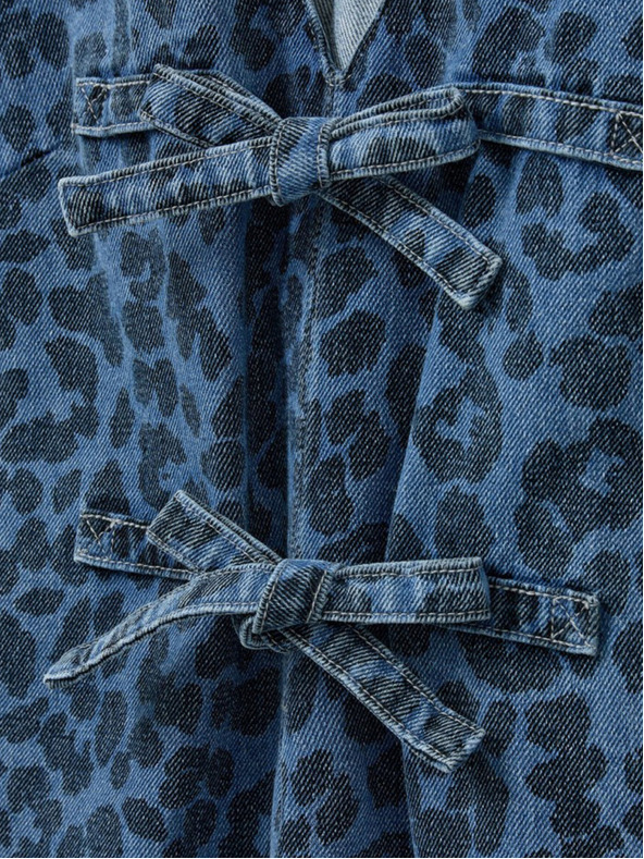 Sofie Schnoor Modra ženska obleka iz džinsa z vzorcem Sofie Schnoor