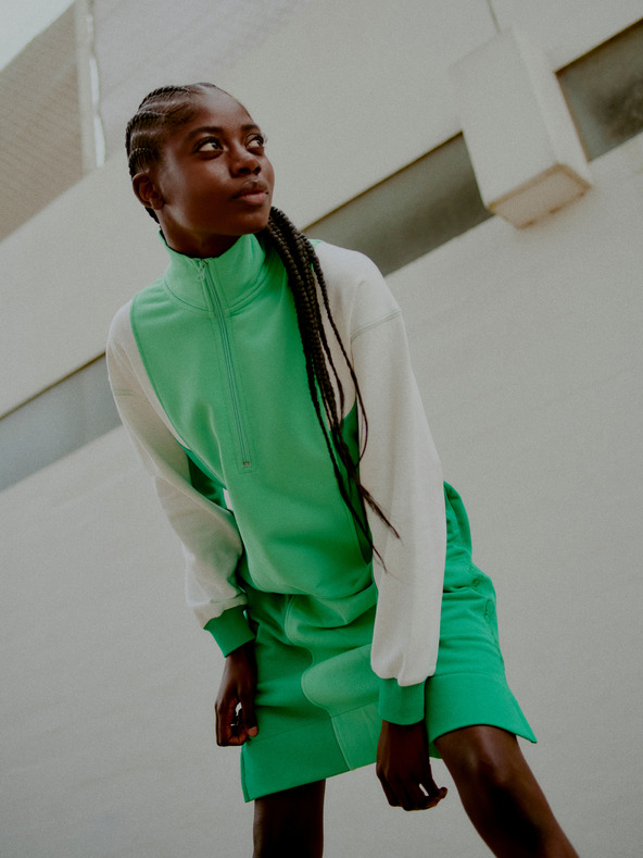 The Jogg Concept Zelena ženska puloverska obleka The Jogg Concept