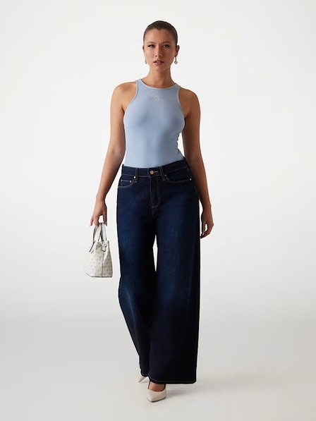 Guess Jeans Ženska svetlo modra majica z logotipom 4G Guess jeans