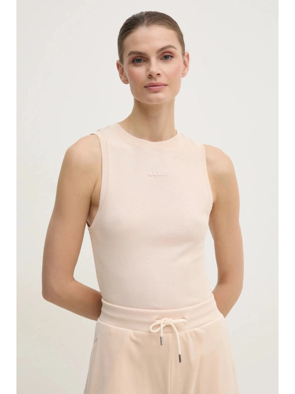 Guess Jeans Ženska bež bluza brez rokavov Guess jeans