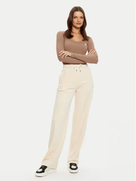 Guess Jeans Ženska rjava bluza Regular Fit Guess jeans