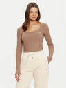 Guess Jeans Ženska rjava bluza Regular Fit Guess jeans