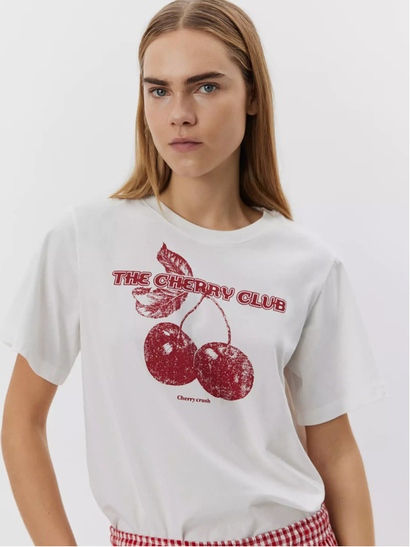 Sofie Schnoor Bela ženska majica Sofie Schnoor