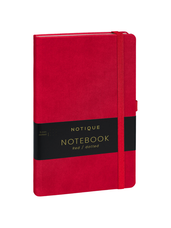 NOTIQUE NOTIQUE Notes Rdeča, pikčasta, 13 x 21 cm