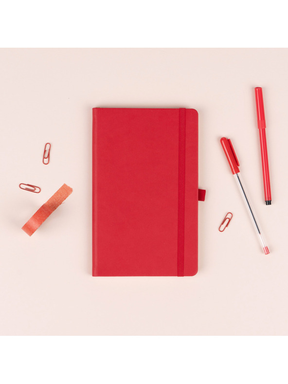 NOTIQUE NOTIQUE Notes Rdeča, pikčasta, 13 x 21 cm