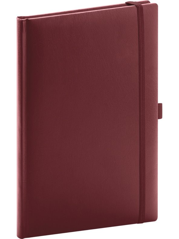 NOTIQUE NOTIQUE Notes Balakron, bordo, podložen, 15 x 21 cm