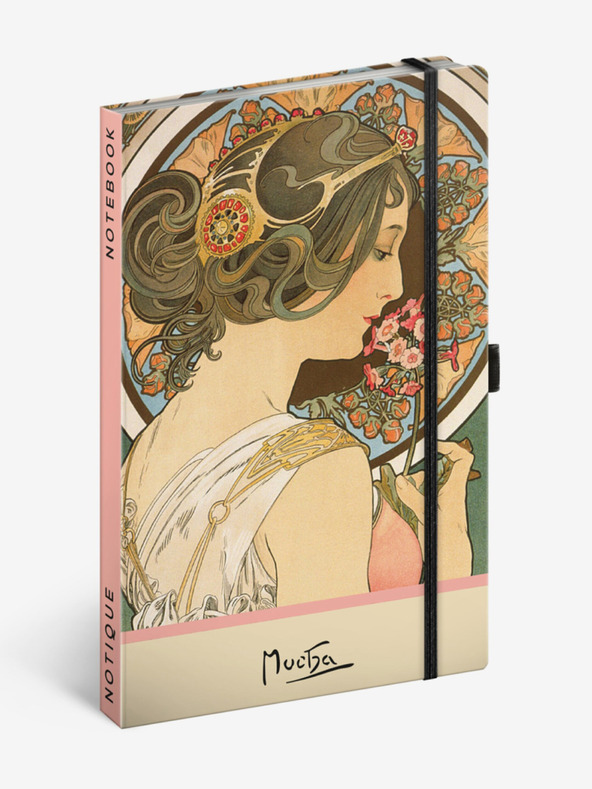 NOTIQUE NOTIQUE Beležnica Alfons Mucha - Petrihor, pikčasta, 13 x 21 cm