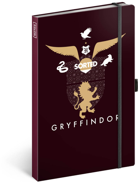 NOTIQUE NOTIQUE Zapiski Harry Potter - Gryffindor, podloženi, 13 x 21 cm BAAGL