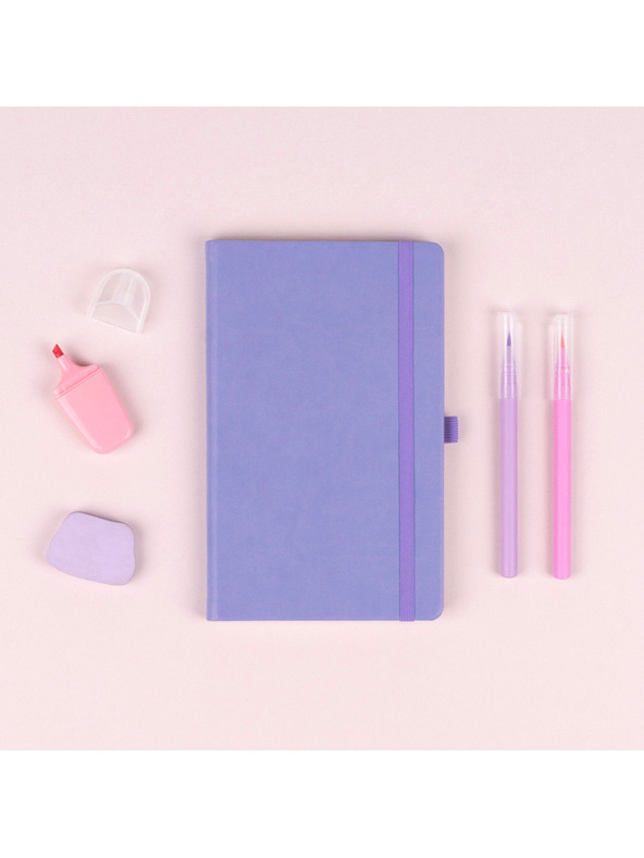 NOTIQUE NOTIQUE Notes Lila, pikčasta, 13 x 21 cm