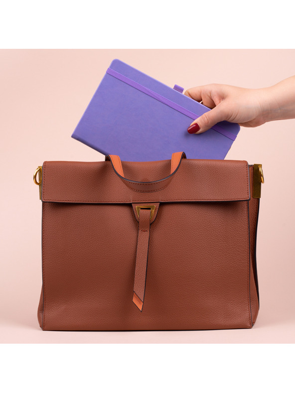 NOTIQUE NOTIQUE Notes Lila, pikčasta, 13 x 21 cm