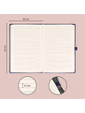 NOTIQUE NOTIQUE Notes Balakron, temno modra barva, podložen, 15 x 21 cm