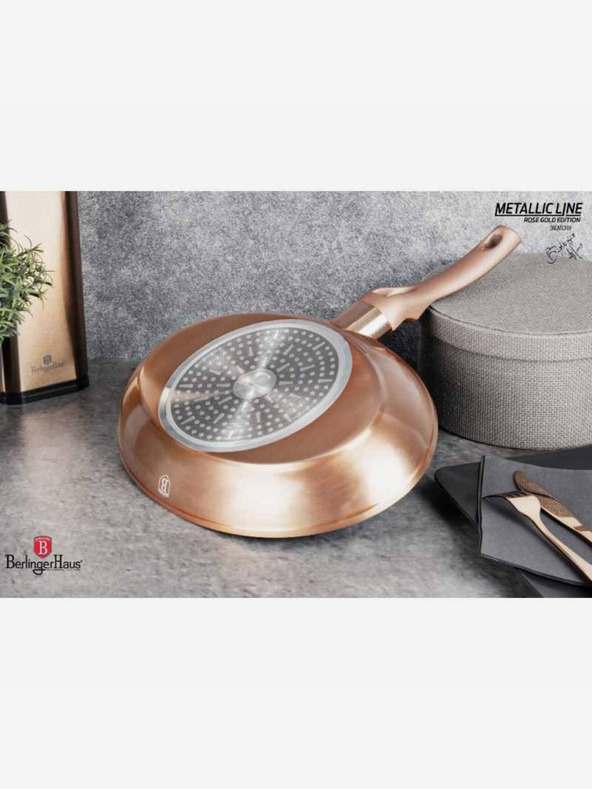 Berlingerhaus Ponev za ribe in zrezke z marmornato površino 35 cm Rosegold Metallic Line BERLINGERHAUS