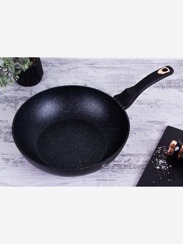 Berlingerhaus Ponev Wok z marmornato površino BERLINGERHAUS Black Rose Collection (28 cm)