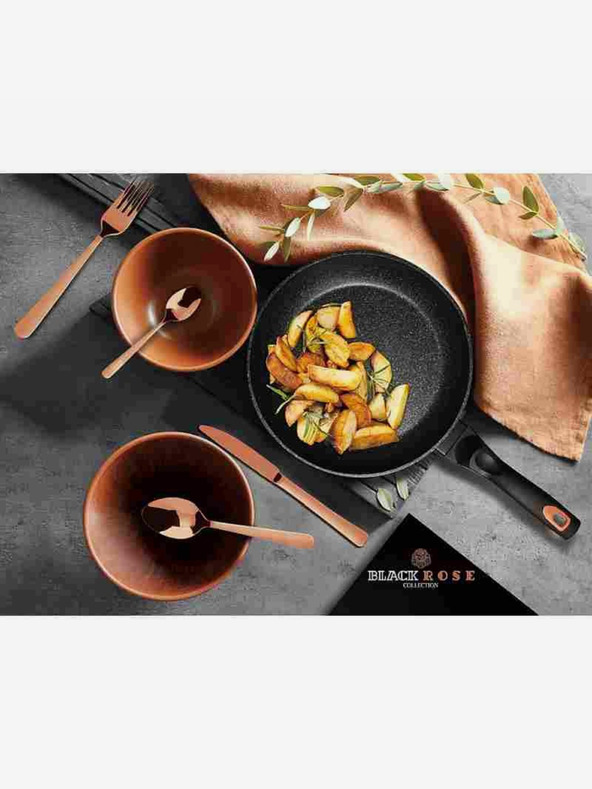 Berlingerhaus Ponev Wok z marmornato površino BERLINGERHAUS Black Rose Collection (28 cm)