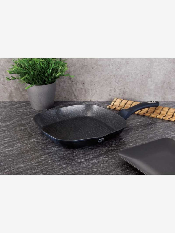 Berlingerhaus Ponev za peko na žaru s površino iz marmorja 28 cm BERLINGERHAUS Metallic Line Aquamarine Edition