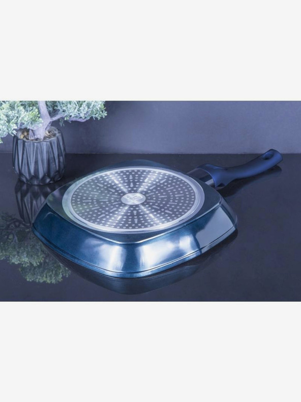 Berlingerhaus Ponev za peko na žaru s površino iz marmorja 28 cm BERLINGERHAUS Metallic Line Aquamarine Edition