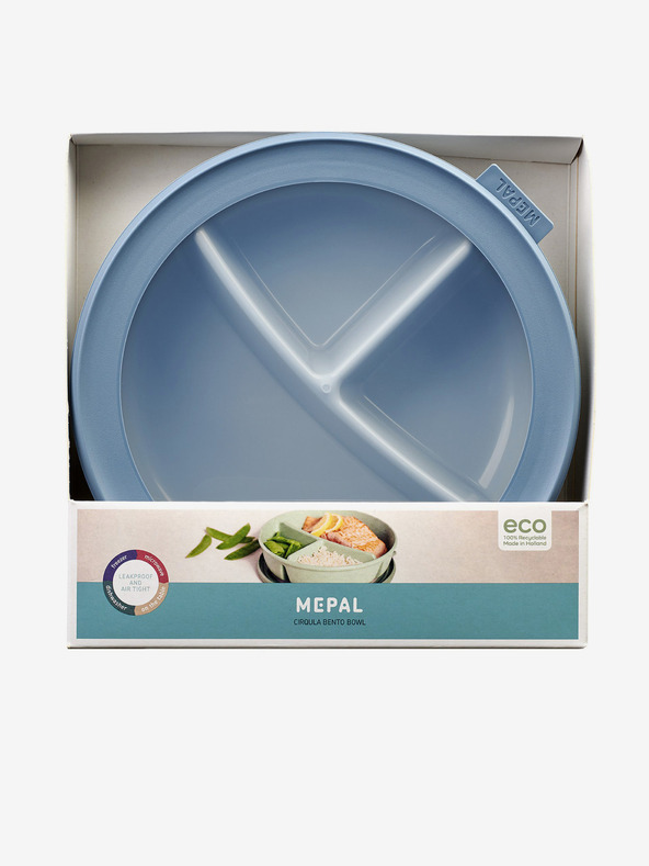 Mepal Svetlomodra škatla za shranjevanje hrane Mepal Bento posoda Cirqula (250+250+500 ml)