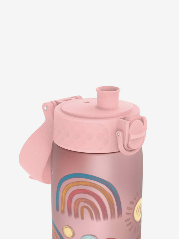 ION8 Svetlo roza otroška steklenica Ion8 Leak Proof Mavrice 500 ml