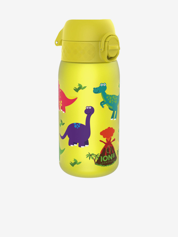 ION8 Rumena vzorčasta steklenica Ion8 Leak Proof Dinozaver (350 ml)