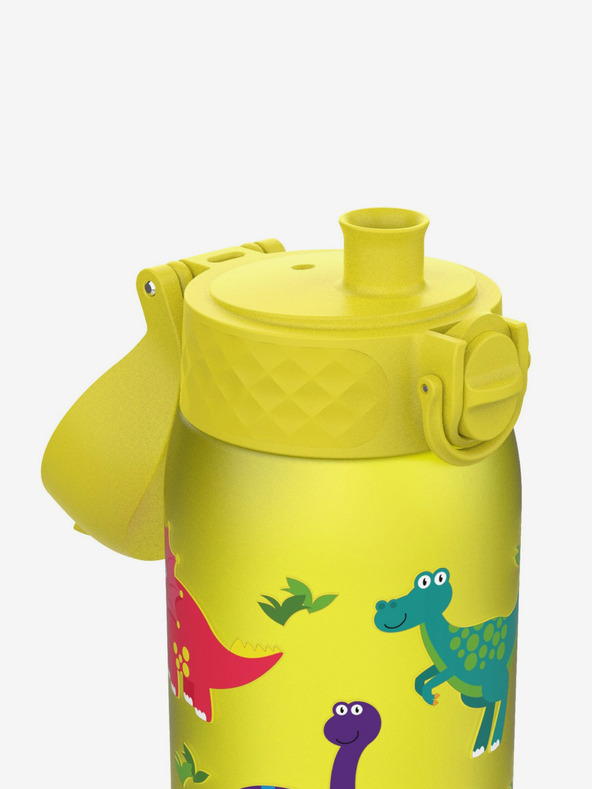 ION8 Rumena vzorčasta steklenica Ion8 Leak Proof Dinozaver (350 ml)