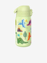 ION8 Svetlo zelena vzorčasta nerjavna steklenica Ion8 Leak Proof Dinozavri (400 ml)