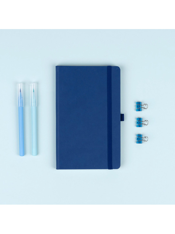 NOTIQUE NOTIQUE Notes Temno modra, podložena, 13 x 21 cm