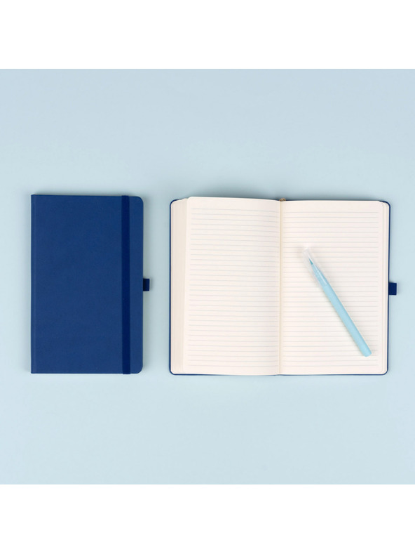 NOTIQUE NOTIQUE Notes Temno modra, podložena, 13 x 21 cm
