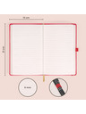 NOTIQUE NOTIQUE Notes Rdeča, podložena, 13 x 21 cm