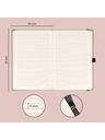 NOTIQUE NOTIQUE Notes Balakron, srebrn, podložen, 15 x 21 cm