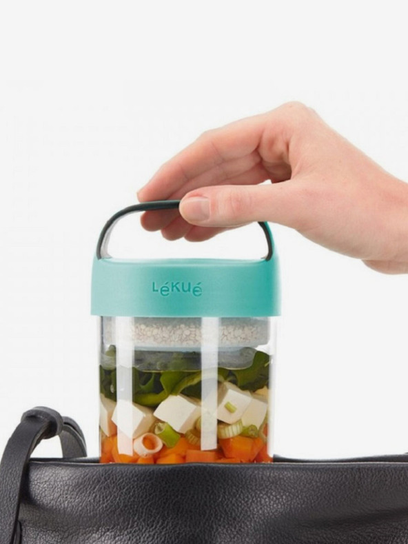 Lékué Turkizna Lékué Jar To Go škatla za malico (600 ml)