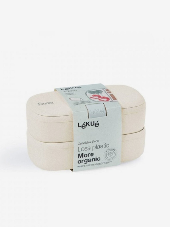 Lékué Kremni škatla za malico Lékué LunchBox To Go Organic (1000 ml)