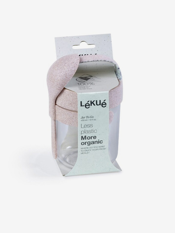 Lékué Lékué Jar To Go Ekološka smetana za prigrizke z žličko (600 ml)