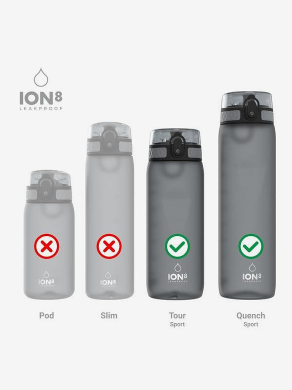 ION8 Črno nadomestno pokrovčko za steklenico Ion8 Leak Proof (750 do 1200 ml)